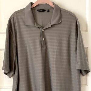 Walter Hagen Polo grey/gray Stripes Size XL Short Sleeve Shirt
